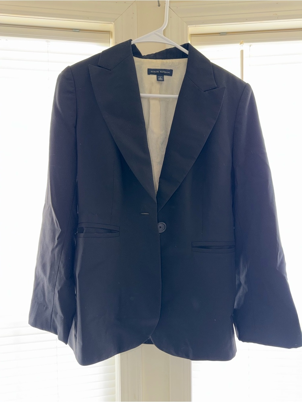 Banana Republic Women's Navy Single-Button Blazer